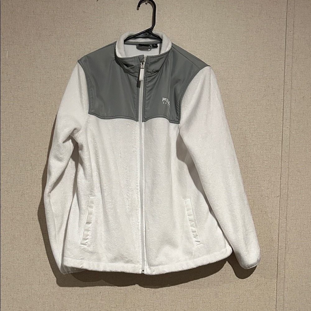 Fila Women's White and Gray Ski Jacket